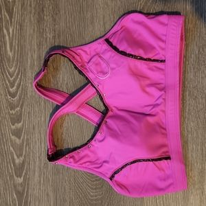 Pink and Black sports bra size L